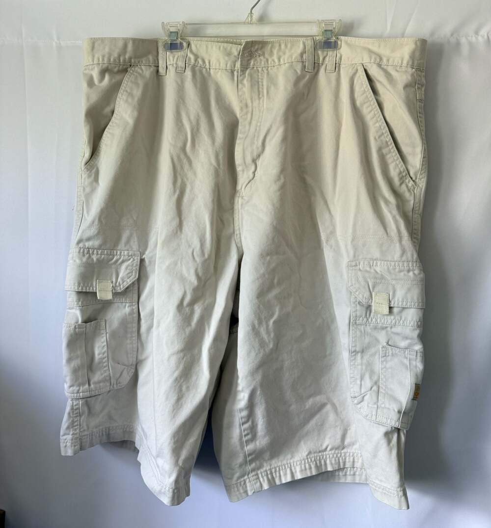 Southpole Authentic Collection Beige Cotton Cargo Shorts Size 50 Y2K
